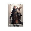 Wolf Inspirational Quotes - The Warrior Spirit Thrives During Times of Peace - Premium Matte Vertical Posters