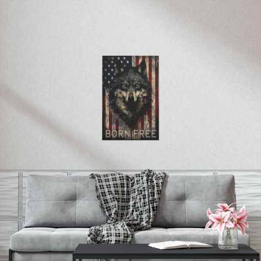 Wolf Inspirational Quotes – Born Free – Premium Matte Vertical Posters