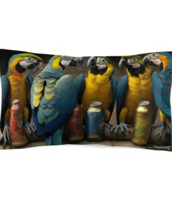 Partying Macaws Parrots Microfiber Pillow Sham