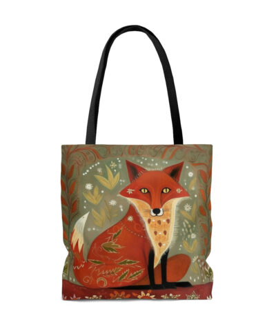 45127 103 400x480 - Folk Art Red Fox Tote Bag - Cute Cottagecore Totebag Makes the Perfect Gift