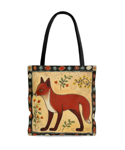 45127 106 400x480 - Folk Art Fox Tote Bag - Cute Cottagecore Totebag Makes the Perfect Gift