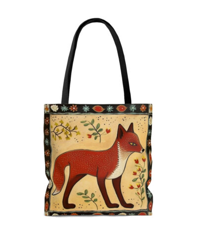 45127 107 400x480 - Folk Art Fox Tote Bag - Cute Cottagecore Totebag Makes the Perfect Gift
