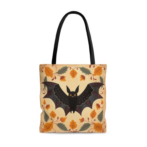 Folk Art Halloween Bat Tote Bag – Cute Cottagecore Totebag Makes the Perfect Gift