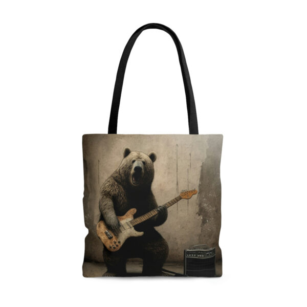 Grizzly Bear Playing Guitar Tote Bag