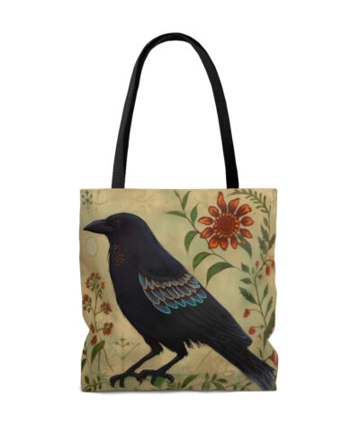 45127 77 400x480 - Folk Art Black Raven Tote Bag - Cute Cottagecore Totebag Makes the Perfect Gift