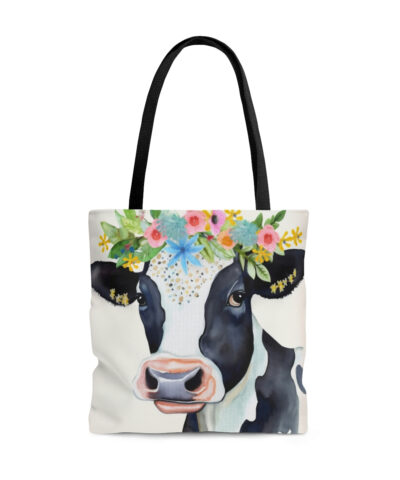 45127 98 400x480 - Folk Art Holstein Cow Tote Bag - Cute Cottagecore Totebag Makes the Perfect Gift