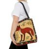 Folk Art Fox Tote Bag - Cute Cottagecore Totebag Makes the Perfect Gift