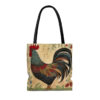 Folk Art Big Rooster Tote Bag - Cute Cottagecore Totebag Makes the Perfect Gift