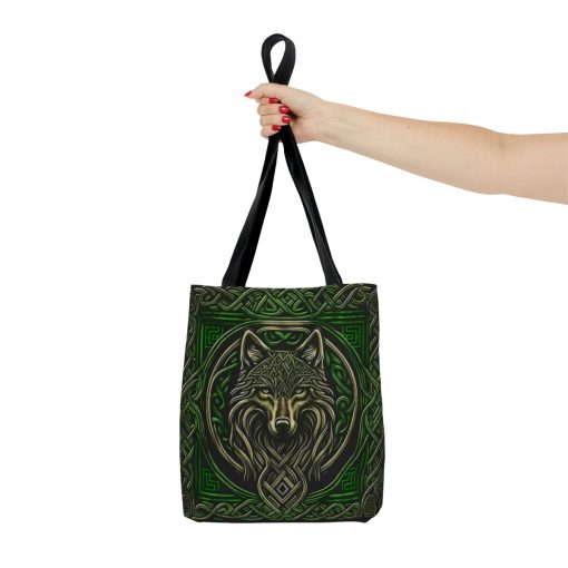 Celtic Knotwork Wolf Tote Bag