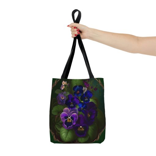 Violet Tote Bag – Beautiful Vintage Floral Design of Violets – February Birth Flower