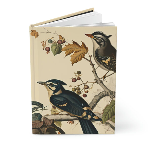 Vintage Bird Portrait Hardcover Journal Matte Diary Notes Lists Classic