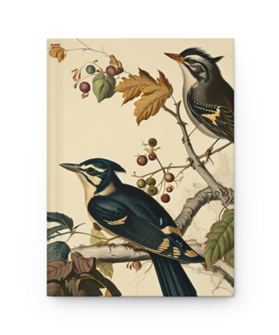 65223 400x480 - Vintage Bird Portrait Hardcover Journal Matte Diary Notes Lists Classic