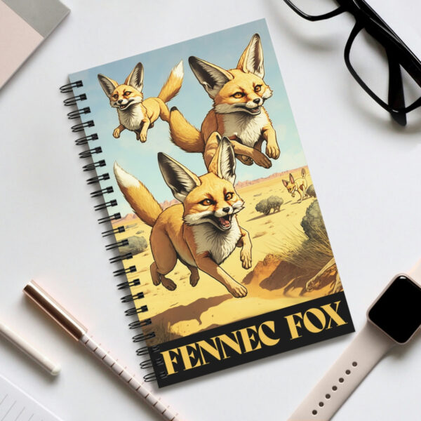 Fennec Fox Graphic Novel Cover Spiral Journal Notebook Sketch Book