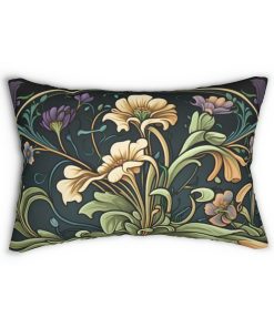 Art Nouveau Spun Polyester Lumbar Pillow