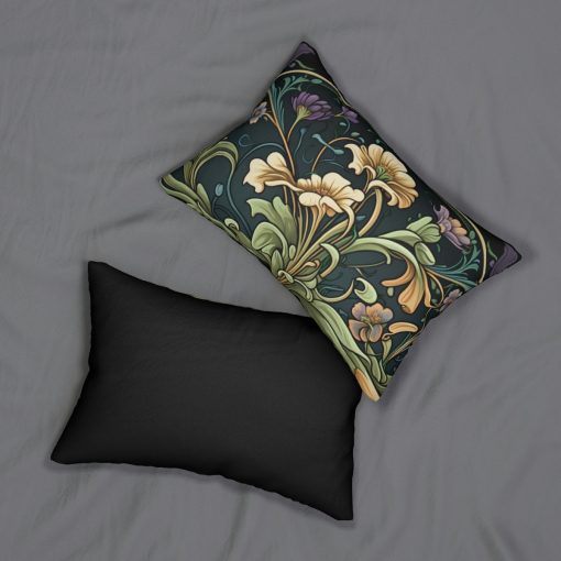 Art Nouveau Spun Polyester Lumbar Pillow
