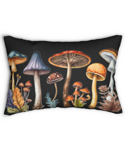 Cottagecore Goblincore Mushrooms Spun Polyester Lumbar Pillow