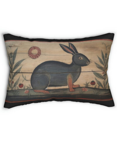 69371 45 400x480 - Folk Art Rabbit Lumbar Pillow - Perfect Gift for Farmers and People Who LOve Farm Animals