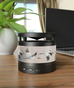Whooping Cranes Flying Metal Bluetooth Speaker and Wireless Charging Pad