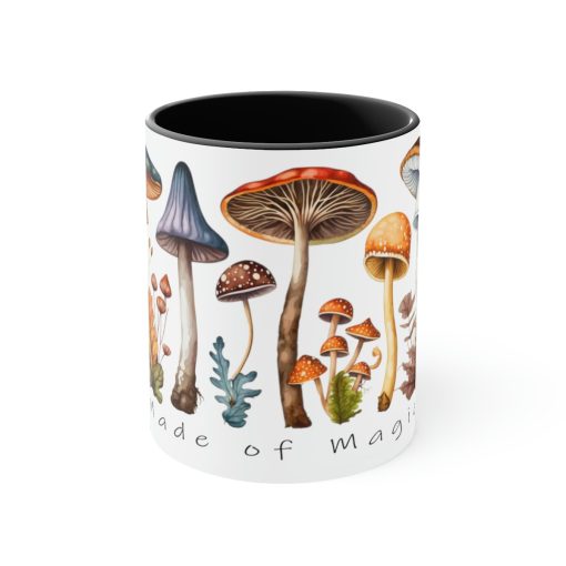 Made of Magic Two-Tone Coffee Mug Cottagecore Goblincore Mushroom