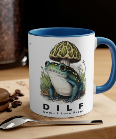72181 16 400x480 - MILF DILF "Man I Love Frogs" Two-Tone Coffee Mug Cottagecore Goblincore Mushroom