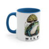 MILF "Man I Love Frogs" Two-Tone Coffee Mug Cottagecore Goblincore Mushroom