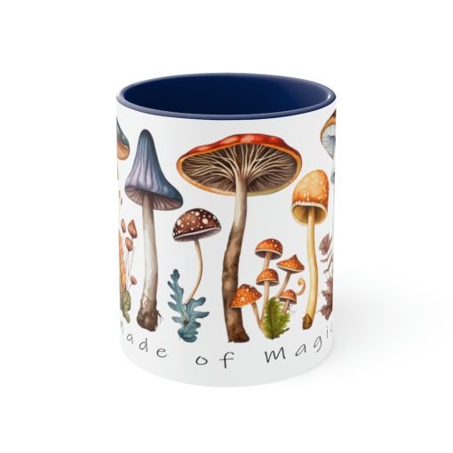 Made of Magic Two-Tone Coffee Mug Cottagecore Goblincore Mushroom