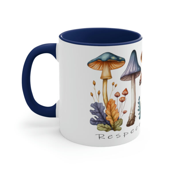 Respect the Magic Two-Tone Coffee Mug Cottagecore Goblincore Mushroom