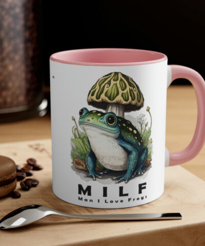 72183 24 400x480 - MILF "Man I Love Frogs" Two-Tone Coffee Mug Cottagecore Goblincore Mushroom
