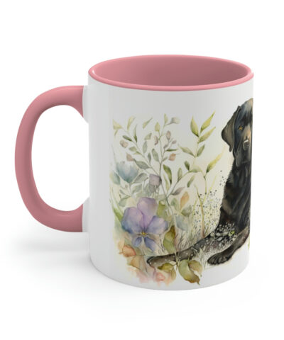 Black Labrador Companion Color Accent Coffee Mug, 11oz