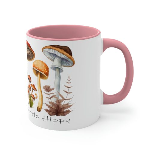 Stay Trippy Little Hippy Two-Tone Coffee Mug Cottagecore Goblincore Mushroom