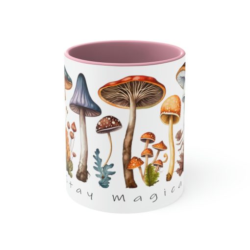 Stay Magical Two-Tone Coffee Mug Cottagecore Goblincore Mushroom