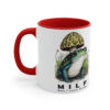 MILF DILF "Man I Love Frogs" Two-Tone Coffee Mug Cottagecore Goblincore Mushroom