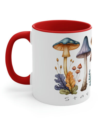 72184 5 400x480 - Stay Magical Two-Tone Coffee Mug Cottagecore Goblincore Mushroom