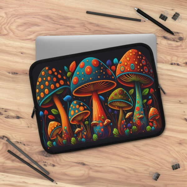 Boho Cottagecore Magic Mushrooms Laptop Sleeve | Macbook Case Laptop Bag Zipper Pouch