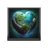Earth Heart Wood Keepsake Jewelry Box with Ceramic Tile Cover