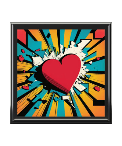 72880 165 400x480 - Pop Art Heart Wood Keepsake Jewelry Box with Ceramic Tile Cover