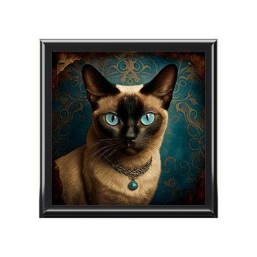Siamese Cat Jewelry Keepsake Box – Jewelry Travel Case,Bridesmaid Proposal Gift,Bridal Party Gift,Jewelry Case,Gifts for Her