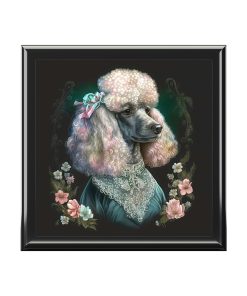 Victorian Art Nouveau Poodle Portrait Vintage Jewelry Keepsake Box VI – a perfect gift for the poodle lover, including poodle moms and sisters