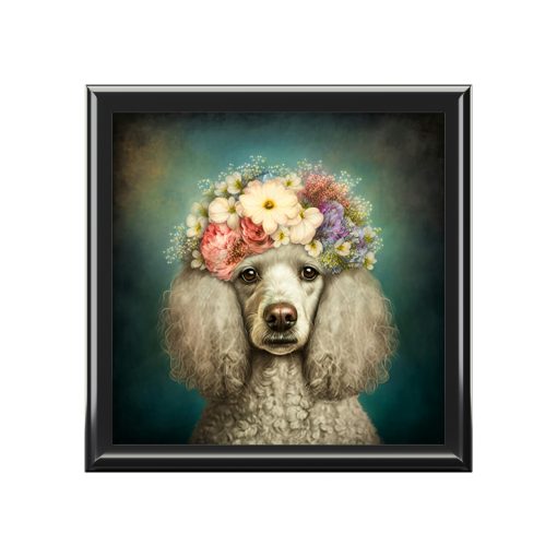Victorian Poodle Bonnet Portrait Vintage Jewelry Keepsake Box V – a perfect gift for the poodle lover, including poodle moms and sisters