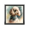 Victorian Watercolor Poodle Portrait Vintage Jewelry Keepsake Box IV - a perfect gift for the poodle lover, including poodle moms and sisters