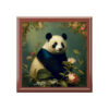 Vintage Panda Wooden Keepsake Jewelry Box
