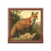Vintage Red Fox Wooden Keepsake Jewelry Box