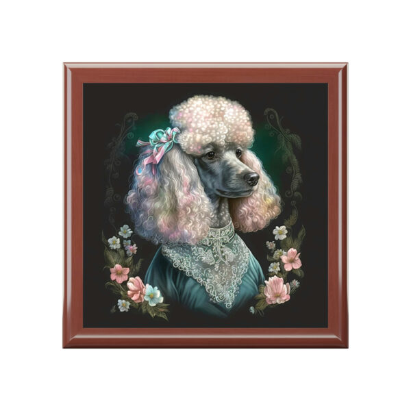 Victorian Art Nouveau Poodle Portrait Vintage Jewelry Keepsake Box VI – a perfect gift for the poodle lover, including poodle moms and sisters