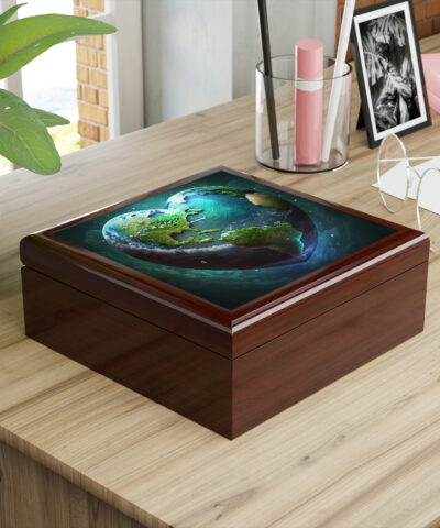 72882 151 400x480 - Earth Heart Wood Keepsake Jewelry Box with Ceramic Tile Cover