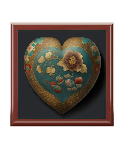 72882 219 400x480 - Keepsake Heart Wood Keepsake Jewelry Box with Ceramic Tile Cover