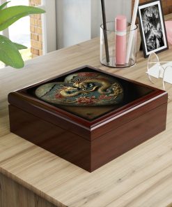 72882 223 247x296 - Two Dragons Heart Wood Keepsake Jewelry Box with Ceramic Tile Cover