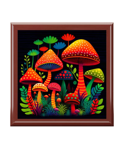 72882 288 400x480 - Magic Mushroom Forest Wood Keepsake Jewelry Box with Ceramic Tile Cover