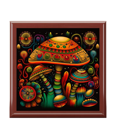 72882 291 400x480 - Psychedelic Mushroom Wooden Keepsake Jewelry Box with Ceramic Tile Cover