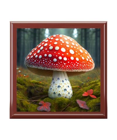 72882 336 400x480 - Amanita Muscaria Mushroom Wooden Keepsake Jewelry Box with Ceramic Tile Cover