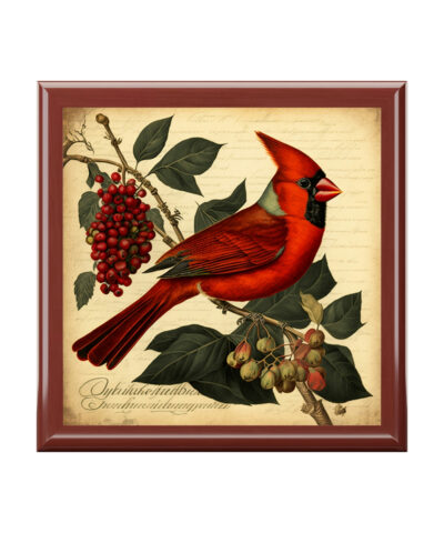 72882 366 400x480 - Vintage Male Cardinal Wooden Keepsake Jewelry Box